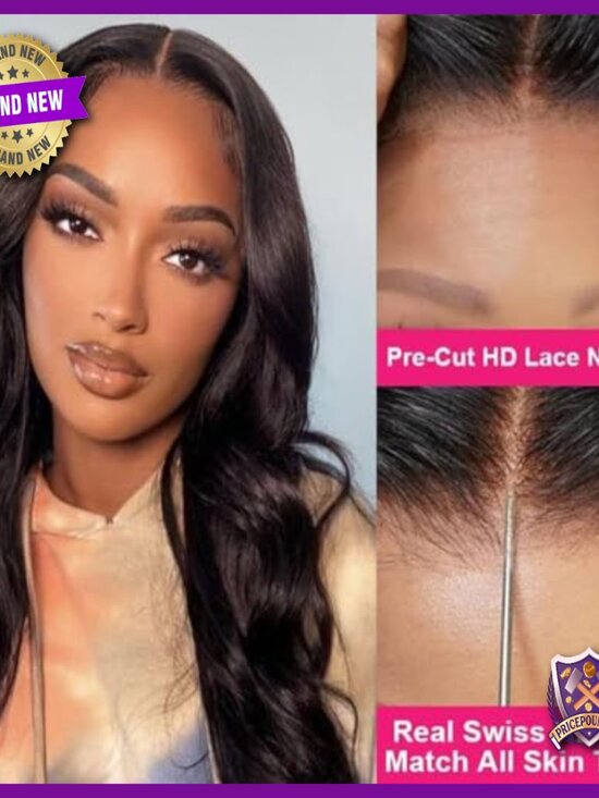 Glueless Lace Front Human Hair Wig 22 Inch Body Wave Pre Plucked main image 5
